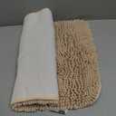 OLANLY Bathroom Rugs 24x16, Extra Soft Absorbent Chenille Bath Rugs, Rubber Backing Quick Dry, Machine Washable Bath Mats for Bathroom Floor, Tub and Shower, Home Decor Accessories, Beige