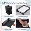 Geetery Turn in Trays Classroom, Black, Set of 12