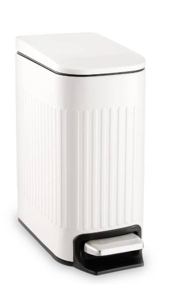 Gallon Bathroom Trash Can, White