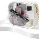 TOBVZOO Clear Bag Stadium Approved, Crossbody Transparent Bag for Concerts Sports Events, Purses for Men & Women (White)