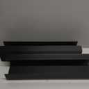 No-Screw Under Desk Cable Management Tray - Self-Adhesive Installation, Cord Management, Cable Tray, Under Desk Wire Organizer - Black Set of 2