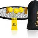 GOOX Outdoor Beach Ball Games with Carrying Bag, 3 Balls, Net and Strip Light (ONLY for Light Up Set)- Roundnet Game Set for Family - Played Outdoors, Indoors, Beach, Lawn, Yard and Park
