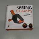 4 Pack Spring Clamps Heavy Duty, 6 Inch Wodworking Plastic Clamps for Crafts and Pool Cover Clips with 3 Inch Jaw Opening for Cover Holding and Wood Gluing