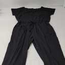 KAY SINN Summer Jumpsuit Rompers Off Shoulder for Women with Pockets Casual Elastic Waist (X-Large, 01-black)