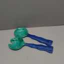 Folkulture Salad Servers or Salad Tongs | Set of 2 (12") Serving Spoons in Kitchen Essentials or Salad Hands Set | Resin Salad Tongs for Serving | Christmas Gifts for Women Unique (Aqua Teal)