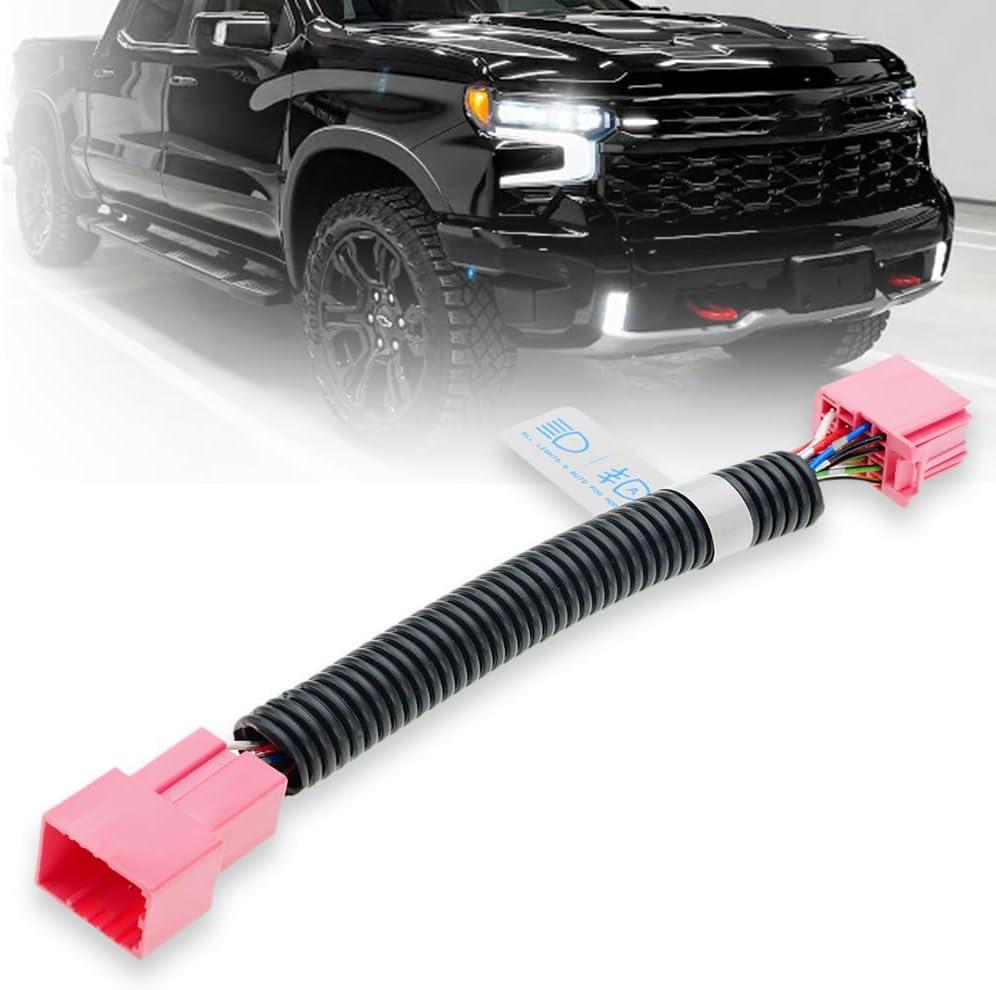 Auto Fog& All Lights Mod for 2022-2026 Chevy Silverado GMC Sierra 1500& 2024-2026 2500 3500-Fog Light Auto Come on with Auto Headlight& Fog Lamp Stay on with Intellibeam/High Beams-PlugPlay Error Free