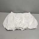 COZYPOIN Womens Bubble Skirt Boho Elastic High Waisted Cute Ruffle Puffy Balloon Shorts Y2K Going Out Mini Skorts Pockets (Medium, White)