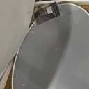 USHOWER Brushed Gold Oval Bathroom Mirror 24x36 Inch