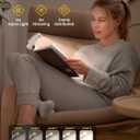 Glocusent USB Rechargeable Book Light for Reading in Bed, Portable Clip-on LED Reading Light, 3 Amber Colors & 5 Brightness Dimmable, Compact & Long Lasting, Perfect for Book Lovers