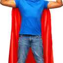 ROLEWIN Superhero-Cape and Mask for Adults Women Men Super Hero Dress-up Costume Spirit Day Team Halloween Party Favors Gift