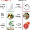 Set of 5 Stackable Space-Saving Nesting Glass Bowls with BPA Free Lids for Foodprep, Storage, Baking, Mixing & Cooking, Microwave Safe - Durable Inert Borosilicate Glass