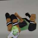 Mihachi Anti Slip Dog Socks, Dog Boots for Hardwood Floors Prevent Licking, Traction Control Waterproof Rubber Sole Paw Protectors for Small Medium Large Dogs, Brown Small