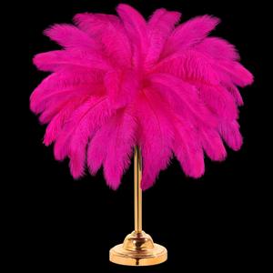 30 Pcs Large Natural Ostrich Feathers Bulk 16-18 Inch for Centerpieces for Wedding Party Centerpieces Home Decoration Flower Arrangement (Rose Red)