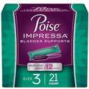 Poise Impressa Incontinence Bladder Support for Women, Bladder Control, Size 3, 21 Count (Packaging May Vary)