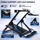 LGIB Foldable Sim Racing Wheel Stand with Seat Slot, Fully Adjustable Racing Simulator Cockpit, Supports Shifter & Handbrake, Compatible with Logitech, Thrustmaster, Moza for PS5, PS4, Xbox & PC