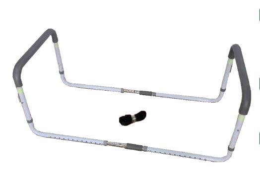 Dual Bed Side Hand Rail, Bed Assist Rail Adjustable Medical Hospital Assistive Devices Bed Rails for Elderly Adults, Fits Queen, Full & Twin Beds