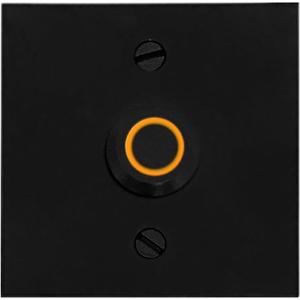 Newhouse Hardware Square Lighted Wired Metal Doorbell Button in Black BT6SL, for Doorbell Chime, Buzzer, or Ringer, Door Bell Button Only, Buzzer Button with LED Button Light