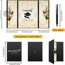 6 Pcs Graduation Guest Books with 6 Pcs Pens, Graduation Signature Board for 2025, Grad Party Supplies Presents for High School College (Black)