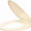 VICAR M-100 Slow Close Elongated Toilet Seat – No Slam Quiet Close, Closed Front, Adjustable Fit, Durable Plastic, Bone