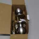 BESTTEN Keyed Entry Door Knob with Lock, Heavy Duty Interior and Exterior Door Lock, Standard Ball, Satin Nickel