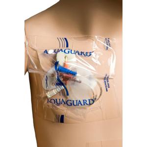 TIDI 50005-PKG AquaGuard Sheet  5 x 5  (Area of Coverage: 3.5 x 3.5)  Shower Protection Sheet  Self-Adhesive Moisture Barrier  Wound Cover for Showering  7 Sheets  Home Medical Supplies