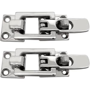 2 PCS Marine Grade Boat Door Hatch Anti-Rattle Latches 316 Stainless Steel Lockable Hold Down Clamp Latches