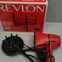 REVLON Airflow Control Hair Dryer with Diffuser - 1875W Blow Dryer Head Rotates 90 for Total Control, Wider Head for Less Drying Time, Reduces Frizz (Red)