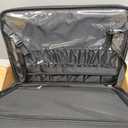 Relavel Extra Large Makeup Case Professional Cosmetic Storage Organizer Box Brush Holder with 4 Clear Set Bags & Lipstick Plate for Makeup Artists with Shoulder Strap & Adjustable Dividers (Black)