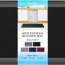 StepRite 4/5 Inch Thick Kitchen Mat Anti Fatigue Mat Kitchen Rugs Kitchen Decor Non-Slip, Stain Resistant, Waterproof Kitchen Mats Desk Mat for Kitchen, Office, Workshop, Black, 17'' x 39''