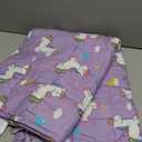 Mr. Sandman Weighted Blanket 3 Pounds Washable, Best for 20-40lb Breathable Heavy Throw Blankets for Sleeping - 36" x 48" Purple Pony Pauly