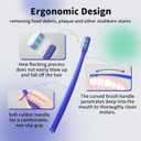 RoseFish Soft MenToothbrushes with Dual Action Flossing Sprar Bristles Adult Manual Toothbrushes with Toothbrush Head Coves Helps in Teeth Whitening Remove Tea Coffee Stains (6 Count)