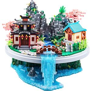 7626 PCS Micro Building Blocks Set Chinese Peachtree Model for Adults Decorative Creative Present for Adult Age of 14+ Cherry Blossom Tree Building Set