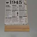 DARUNAXY 81st Birthday Party Decorations, Vintage Back in 1945 Poster Acrylic Sign with Stand 81 Year Old Party Supplies for Men& Women Vintage 1945 Table Decor 81st Anniversary Class Reunion Gifts