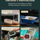 Caraway Glass Food Storage - 4.4 Cup Glass Container - Ceramic Coated Food Container - Non Toxic, Non Stick Lunch Box Container with Lids - Dishwasher, Oven, & Microwave Safe - Perracotta