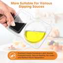 2 x 20 PCS Snack Containers with Lid,reusable snack containers with lids,Leakproof Dipping Containers with Compartments,snackle box container,snack pack containers,Double Compartment Condiment Containers