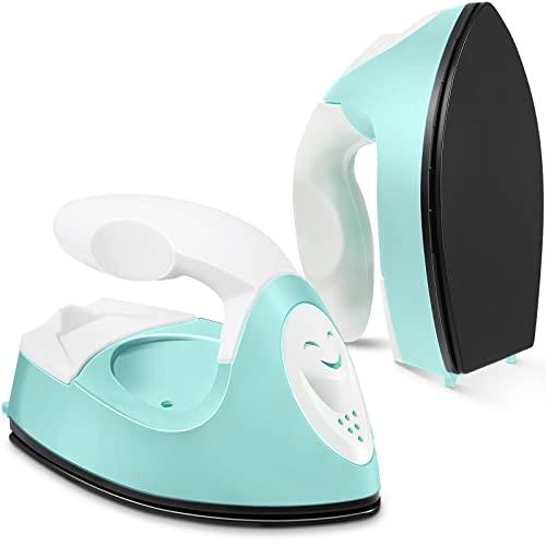 Honoson Mini Craft Iron Mini Heat Press Small Iron 3.93 x 2.36 x 2.76 in Portable Handy Tiny Flatiron with Charging Base Accessory for Fuse Bead Patch DIY Heat Transfer Vinyl (Mint Green) Honoson Mini Craft Iron Mini Heat Press Small Iron 3.93 x 2.36 x 2.76 in Portable Handy Tiny Flatiron with Charging Base Accessory for Fuse Bead Patch DIY Heat Transfer Vinyl (Mint Green)