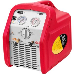 VIVOHOME 110-120V AC 60Hz 3/4HP Single Cylinder Portable Refrigerant Recovery Machine, Red