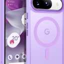 BENTOBEN for Google Pixel 9 Case [Compatible with Magsafe] Translucent Matte Magnetic Pixel 9 Case Slim Fit Shockproof Women Men Girls Boys Protective Phone Cases for Google Pixel 9 6.3", Light Purple