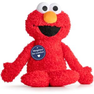 Jay Franco Weighted Sesame Street Plush Pillow Buddy - 2.5 lbs Soft Plushie Stuffed Pillow, 19 Inches, Red - Elmo
