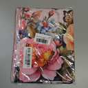 CRASPIRE Rose Stretchable Book Cover Flower Butterfly Washable Reusable Large Nylon Book Protector Elastic Notebook Wraps Suitable for Most Hardcover Books Classroom Students