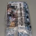 Vintage Entryway Rug 2x3, Blue and White Washable Accent Rug, Non-Slip Small Area Carpet, Floral Print Faux Wool Soft Door Mat for Indoor Entrance, Front Door, Kitchen, Bedside, Light Denim Blue and White