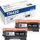 2 Pack TN420 TN-420 Toner Cartridge Black: Replacement for Brother TN 420 to use with HL-2270DW 2280DW 2230 2240 MFC-7360N 7860DW 7065DN Intellifax 2840 2940 Printer Toner