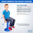 GPACK-PRO Kids Wobble Stool, 17.7-Inch Active Seating, Blue
Non-Slip Wiggle Chair for Preschool, Kindergarten, Elementary Classrooms; Flexible Seating for Sensory Spaces and Home Use