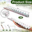 6-Pack 16 in Anti Climb Spikes Heavy Duty Galvanized Steel Fence Wall Spikes Outdoor Cat and Bird Deterrent Prongs Intruder Deterrent Security Supplies for Outdoor Walls Garden Fences Gates