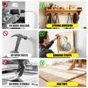 2 x VUBOJO 2 Rolls Double Sided Tape Heavy Duty - 240" x 1.0" & 0.5" -Removable Nano Double Sided Adhesive Tape, Clear Mounting Tape Picture Hanging Adhesive Strips (20FT)