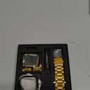 Lerobo Compatible with Apple Watch 38mm 40mm 41mm 42mm 44mm 45mm 46m 49mm, Solid Stainless Steel Metal Band with 2 Pack Protective Cases for iWtach Series 11 10 9 8 7 6 5 4 3 SE Ultra 3 2 1 Men Women (Gold)