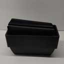12Pcs 17Inches Rectangle Planter Box with Drainage Holes and Trays Plastic Planters Flower Boxes Pots for Indoor Outdoor Plants Patio Garden Home Decor Porch Yard (Black)