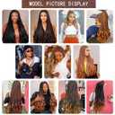 Pre Stretched Braiding Hair 20 Inch Loose Wave Crochet Braids Hair 8 packs Big wavy curly Bouncy Braiding Hair Curly Synthetic (27613, 26inch(pack of 8))