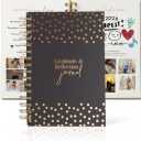 Gratitude Journal for Women 90 Days Daily Abundance Planner, Navy Blue | Simple format: what you're grateful for, wins, and daily reflection