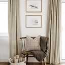 100% Blackout Shield Linen Blackout Curtains for Bedroom 96 Inches Long, Back Tab/Rod Pocket Living Room Drapes, Thermal Insulated Blackout Curtains 2 Panels Set, 50" W x 96" L, Oatmeal